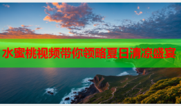 水蜜桃视频带你领略夏日清凉盛宴