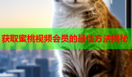 获取蜜桃视频会员的最佳方法揭秘