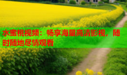 水蜜桃视频：畅享海量高清影视，随时随地尽情观看