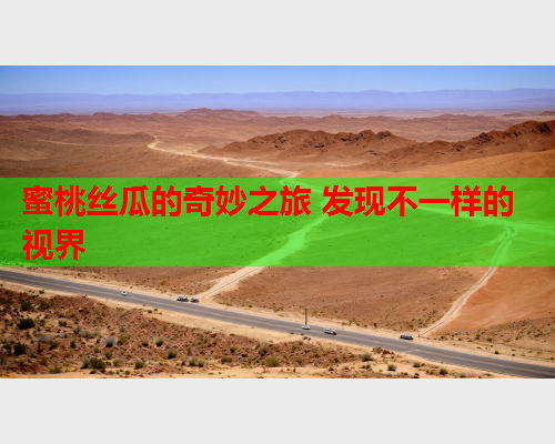 蜜桃丝瓜的奇妙之旅 发现不一样的视界